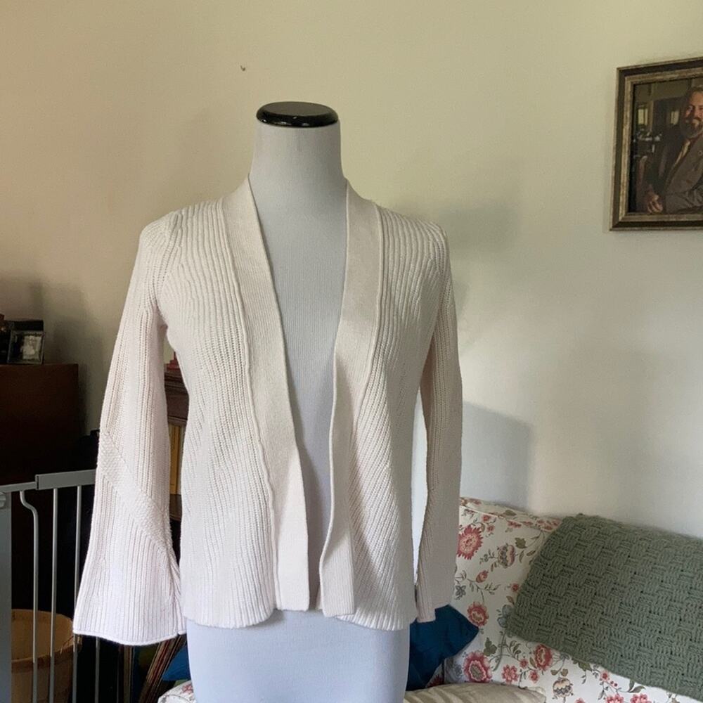 LOFT Pale Pink Unstructured Cardigan, Size XXSP